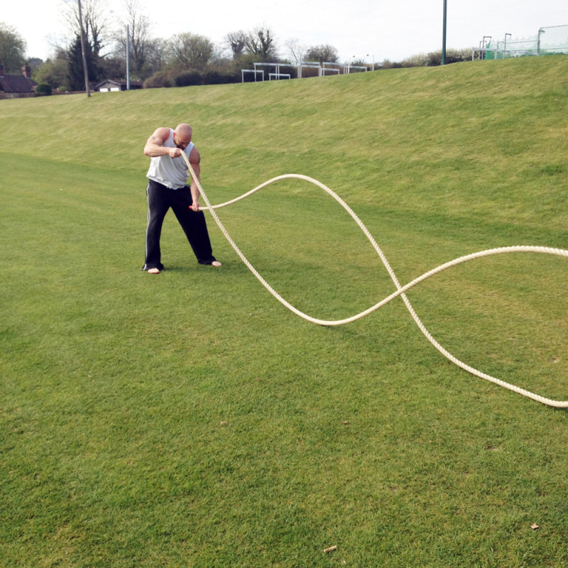 Тренувальний трос InSPORTline WaveRope фітнес-трос 50 мм - 15м