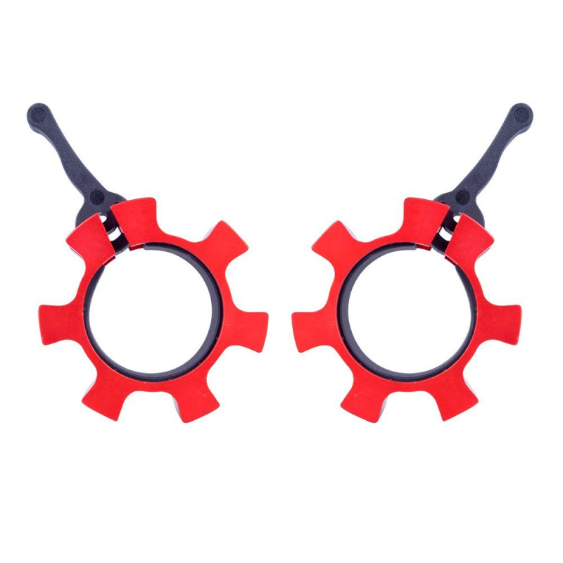 Олімпійський алюмінієвий затиск для грифа inSPORTline CL-21, 50мм червоний