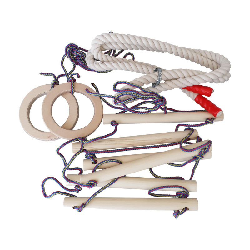 Набір "Гімнаст" H200, Домашні, 70, Дерево, Бавовна, Дитячі, Кільця, 2.5