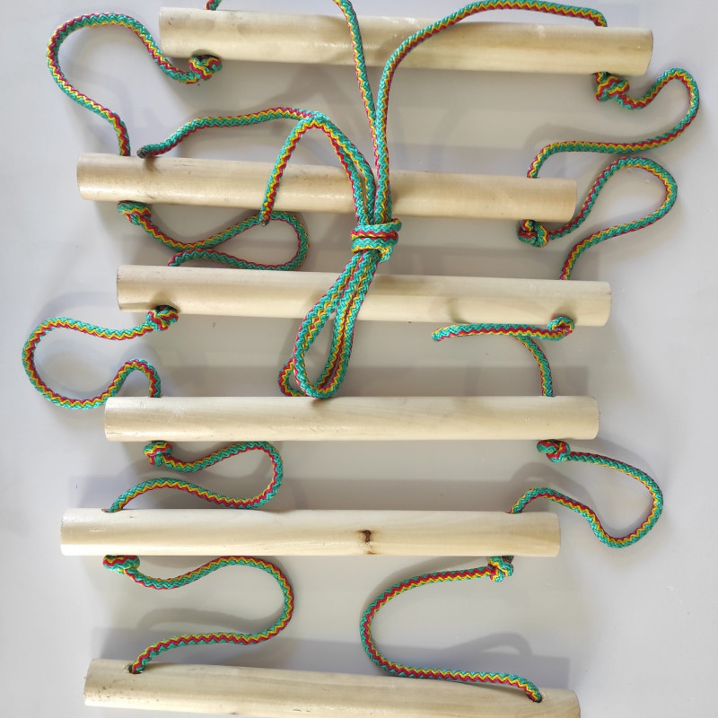 Мотузкові сходи H203, Домашні, 70, Дерево, Бавовна, Дитячі, 0.5