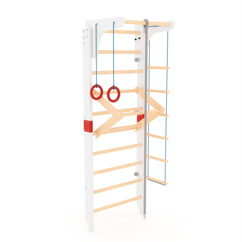 Шведська стінка дерев'яна розбірна Brustyle H134.14 у білому кольорі