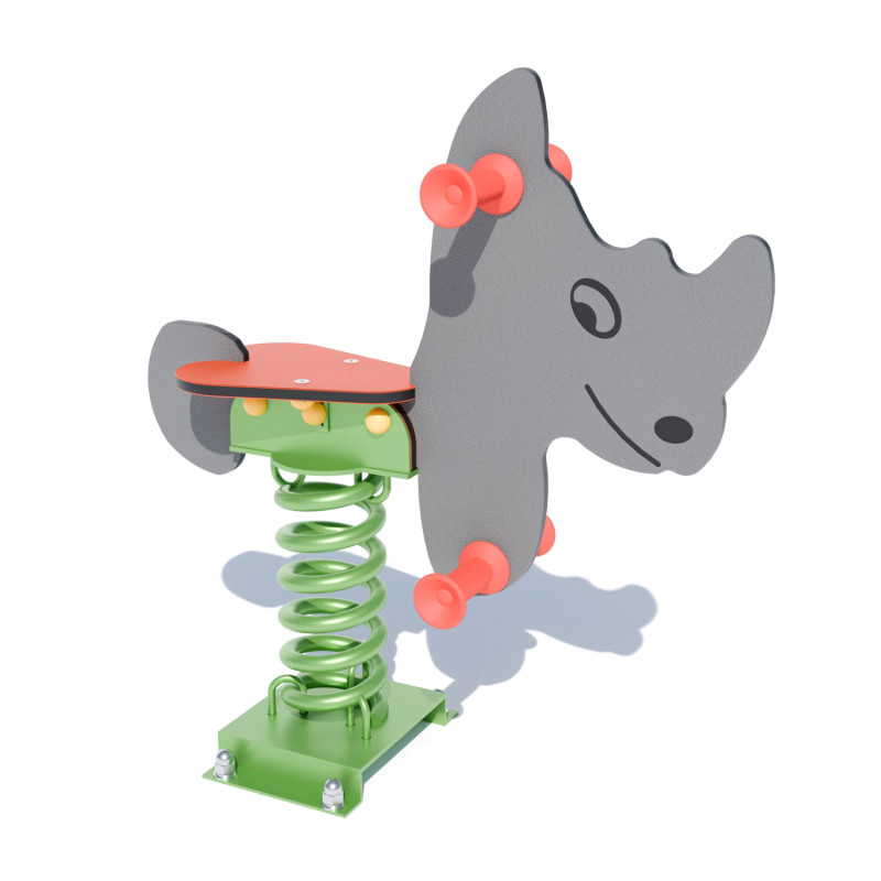 Качалка на пружині "Носоріг" DIO137.1HDPE, 79, 30, 85, 24