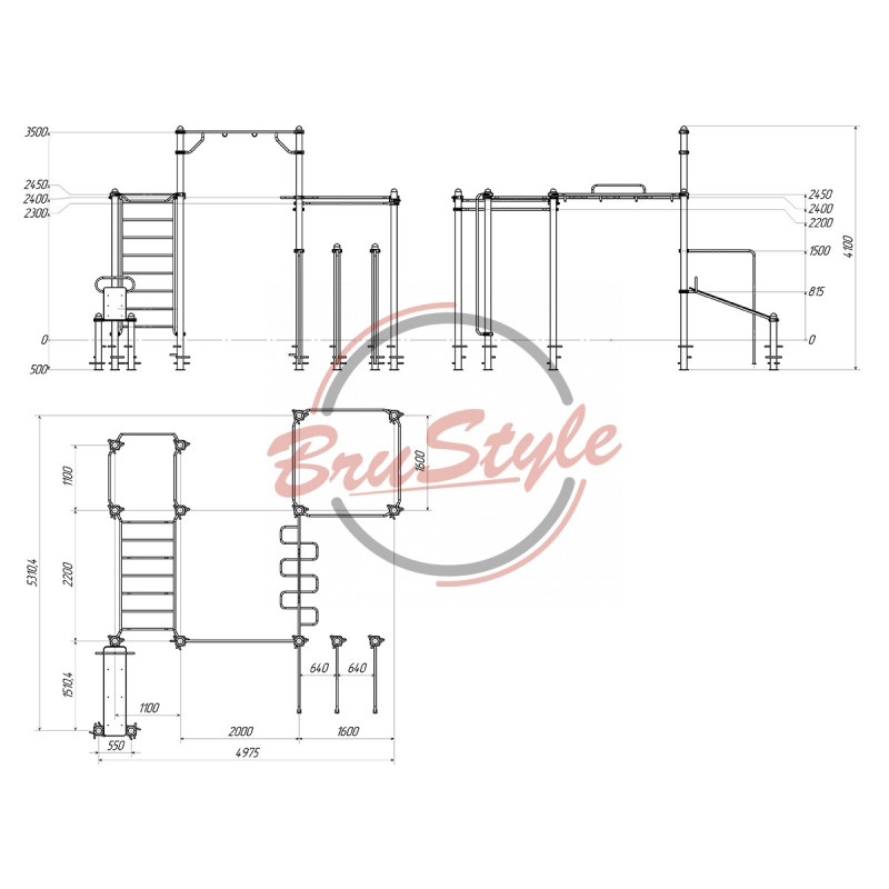 Гімнастичний комплекс Воркаут W204